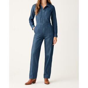 Ralph Lauren Double RRL Japanese Blue Denim Cotton Jumpsuit Coverall Size 2